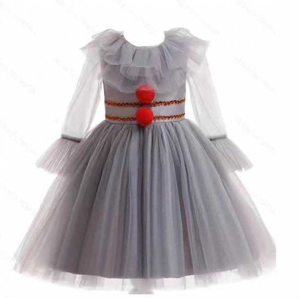 Halloween Girls Clown Cosplay Dress Childrens Tulle Dress Stage Performance Costume L2605146C23