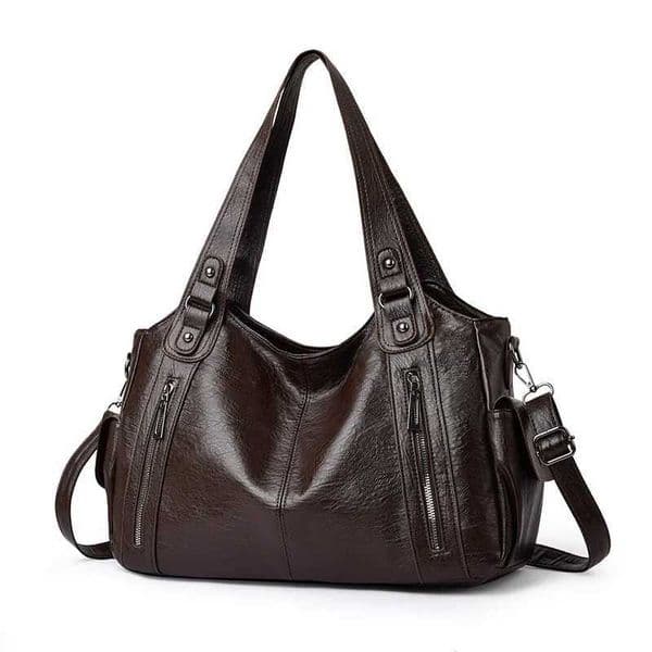 Pu shoulder bag fashionable temperament zipper opening design daily commuter handbag H260514