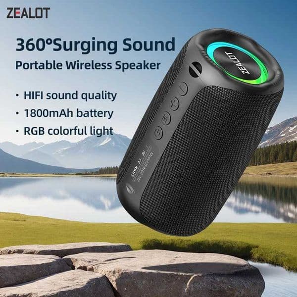 ZEALOT-M2 Speaker Portable Bluetooth Speaker with Enhanced Bass Bluetooth 53 10H Playtime for Camping Hiking S260513