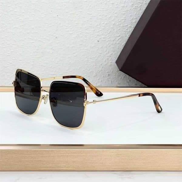 Cheap Designer glasses TF1319 Fashionable New Metal Style Square High-End Sunglasses Outdoor Sun Protection Glasses