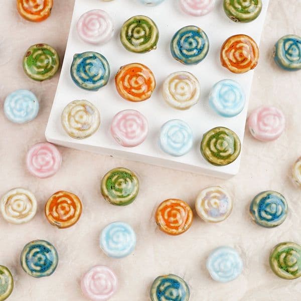 20pcs Irregular Shaped Ceramic Beads Handmade Materials For Bracelets, Beaded DIY Jewelry Accessories Wholesale