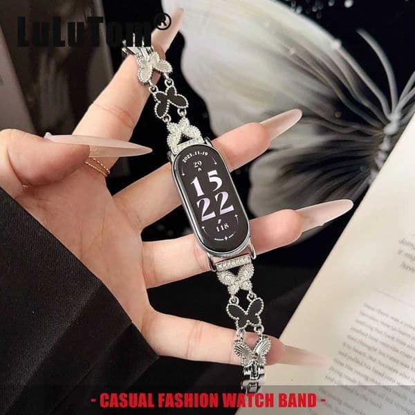 Luxury Diamond Strap For Mi B0 9 8 Pro Miband 8Pro 9 Pro Wen Elegant Metal Bracelet Replace WristbandJ260514