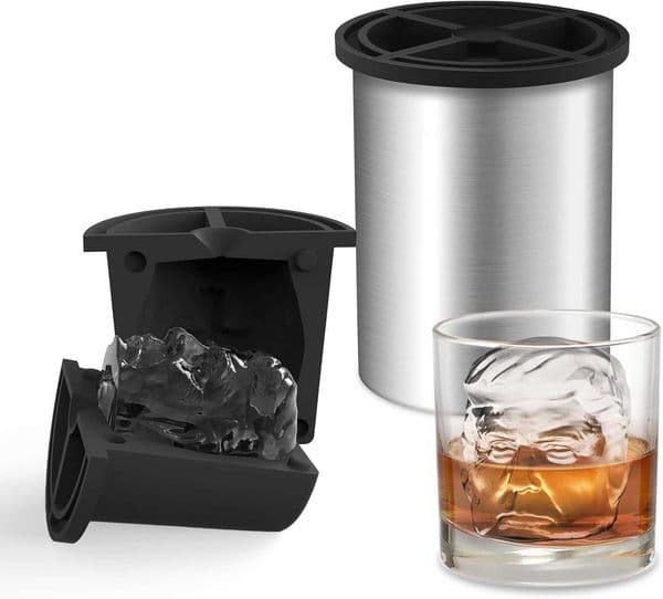 Clear Ice Cube Maker 2 Clear Ice Ball Maker for Old Fashioned Whiskey lover Bourbon Whiskey Cocktail Funny Gifts for Men on Birthday or Holiday EasyReleaseS tainlessS