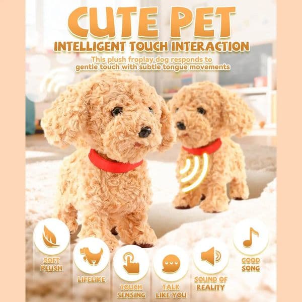 istic Robot Dog Plush Soft Smart Toy Touch Sensing Ai Robot Dog With Voice Mimic For Kids Boys Girls Year Birthday Gifts 260512