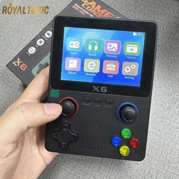 New X6 35Inch IPS Sn Handheld Game Player Dual Joystick 11 Simators GBA Video Game Console for Kids GiftsJ260514