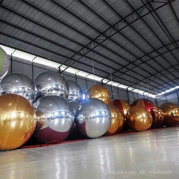 Giant Inflatable Mirror Ball Decoration 50cm 1.5m Inflatable Mirror Sphere Outdoor Mirror Balloon