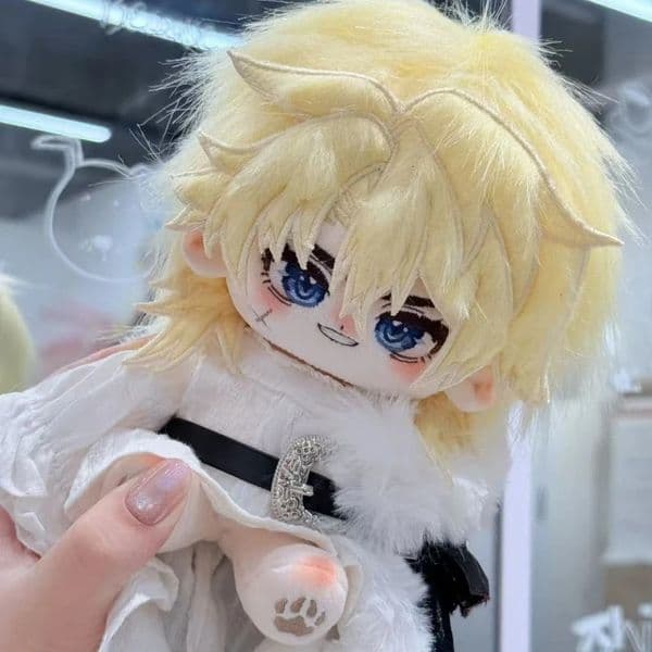 20cm Anime Game Genshin Impact Kawaii Cosplay Soft Cotton Doll Body With Skeleton Varka Cartoon Dress Up Toy Figures Fans Gifts 260512