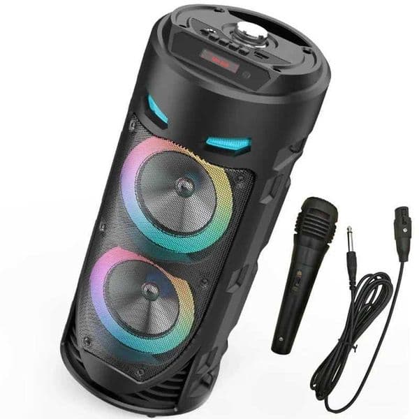 30W Wireless Column Big Power Stereo Portable Bluetooth Speaker Subwoofer Bass Party Speakers with Microphone Family Karaoke USB S260513VRKO