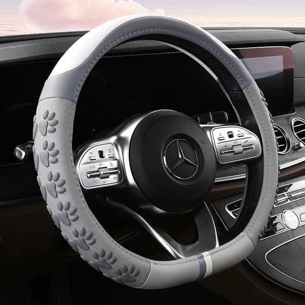 Car Steering Wheel Cover Universal Anti-Slip Cat Claws Leather Car Steering Wheel Protective Cover 38CM Cute Pink Type O DD D T260514