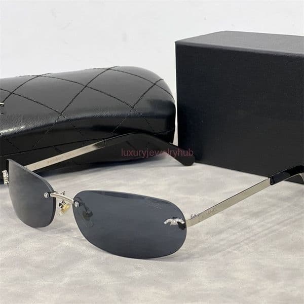 designer cc sunglasses women channels Personalized Frameless Oval Sunglasses for Women CH71559