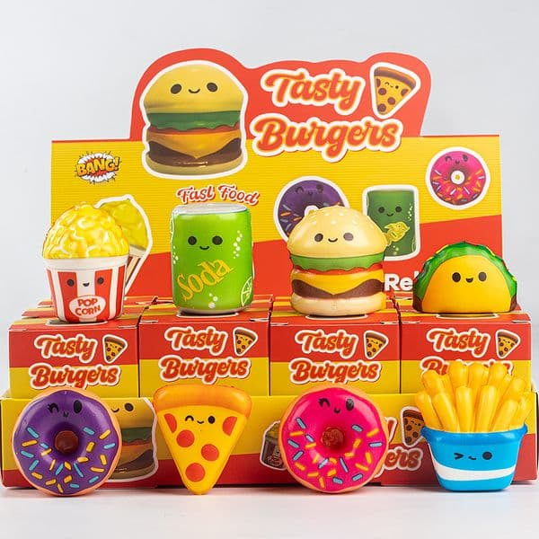12pcs Set Slow Rebound Food Mystery Blind Box Cute Animal Cartoon Simulation Collectible Stress Reliever Fidget Squeeze Toy by sea