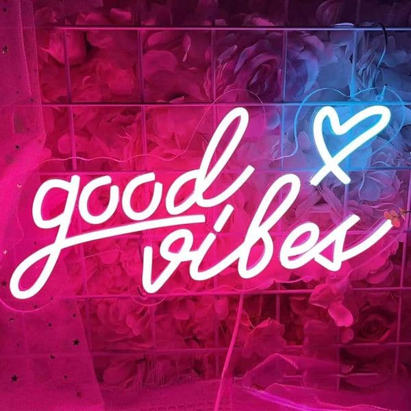 Good Vibes Neon Sign LED Neon Light Sign Powered By USB Night Light for Wall Decor Home Bar Pub Club Wall Bedroom Decor X260514