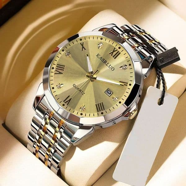 HG Hot Sale New Arrival Men's Brand Watch Business Minimalist Fashion Trendy Calendar Steel Band High-end Waterproof Luxury Men's Watch Elegant