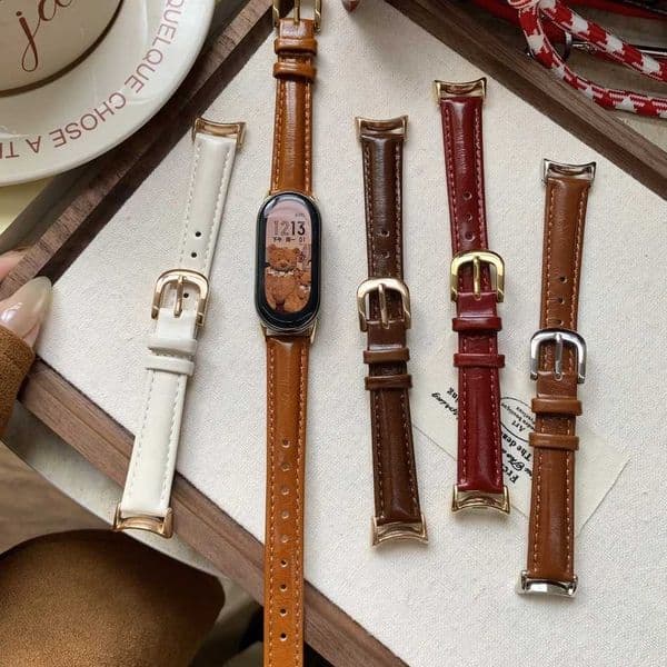 Luxury Oiled Calfskin Genuine Leather Bracelet For Mi B0 8 9 Strap Miband 9 Pro 8 Pro Smart Watch Replacement BandsJ260514