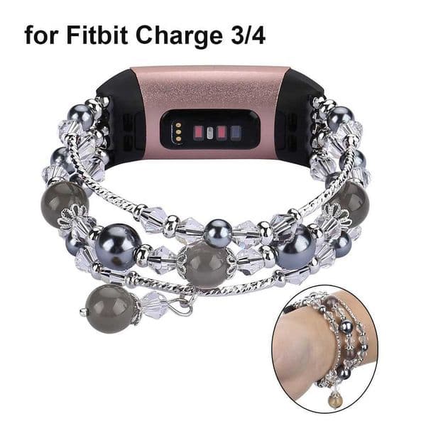 Fashion Watch Strap for Charge 4 3 Band for Wen Charge 5/6 Wristbands with Jewelry Beads Bracelet for Charge 6J260514