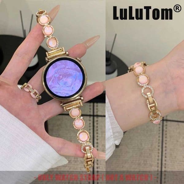 Elegant Bead Watch Band for Galaxy Watch 8 tra 2 7 6 5 4 Classic GT 5 4 3 Pro 41mm 46mm Straps 18/20/22mmJ260514