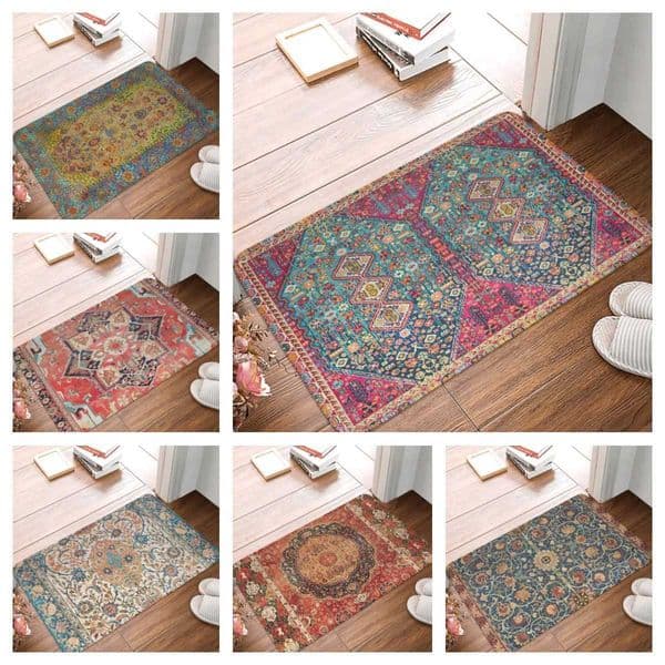 Bohemian Style Mandala Pattern Printed Flannel Floor Mat Bathroom Decor Carpet Non-Slip For Living Room Kitchen welcome DoormatJ260514