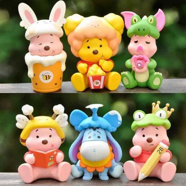 In Stock Yellow Bear Blind Box Handmade Puppy Pot Skin Clean Pig cartoon Doll Desktop Decoration Surprise Holiday Gift C260514