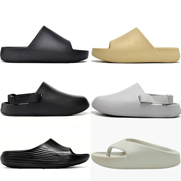 fashion designer calm slide men women flip flop mule Non-slip beach slippers black white brown green outdoor slides sandals size 36-45