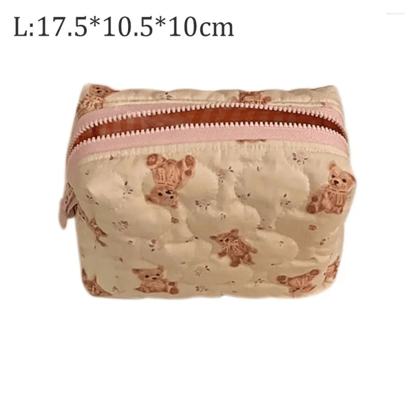 Cosmetic Bags High Quality Cartoon Bear Makeup Bag Large Capacity Jewelry Lipstick Storage Portable Travel Organizer Washbag