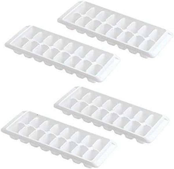 Kitch Easy Release White Ice Cube Tray 16 Cube Trays Pack of 4 4 Pack - 64 Cubes