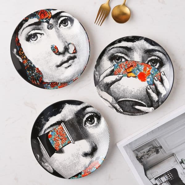 Premium Decorative Ceramic Plates, Unique Artistic Patterns for Dining Table, Perfect for Modern Home & Kitchen Decor