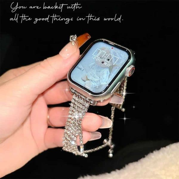 Summer New Product Flash Diamond Bracelet Personali Beaded Cpatible with iWatch Strap 38mm 40mm 41mm 42mmJ260514