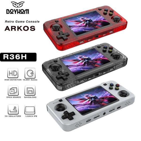 BOYH R36H Grey Retro Video Game Player 35 IPS Sn Linux Open System 3000mAh RK3326 Portable Handheld Console GiftJ260514