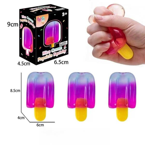Schylling Needoh Nice Cube Sensory Nice-sicle Stress Relief Squishy Anti-anxiety Squeeze Toy Focus Adhd for Kids Adults ADHD C260514