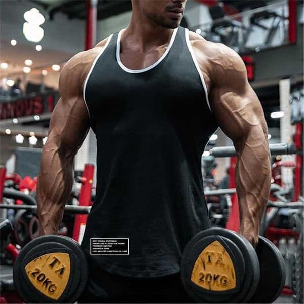 Men Fitness Slim Fit Vests Summer Cotton Absorb Sweat Sleeveless Tank Tops Muscle Shirt Gym Bodybuilding Running Sport Singlet T260514