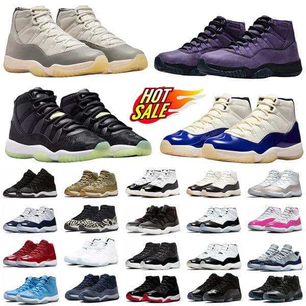 11 11s designer basketball shoes for men women Gamma Blue Purple Rain Cherry Cool Grey Rare Low Bred Velvet mens trainers outdoor sneakers 36-47