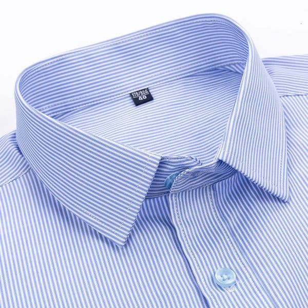 Mens Short Sleeve Shirt Business Casual Classic Plaid Striped Checked Male Social Dress Shirts Purple Blue 5XL Plus Large Size 260512