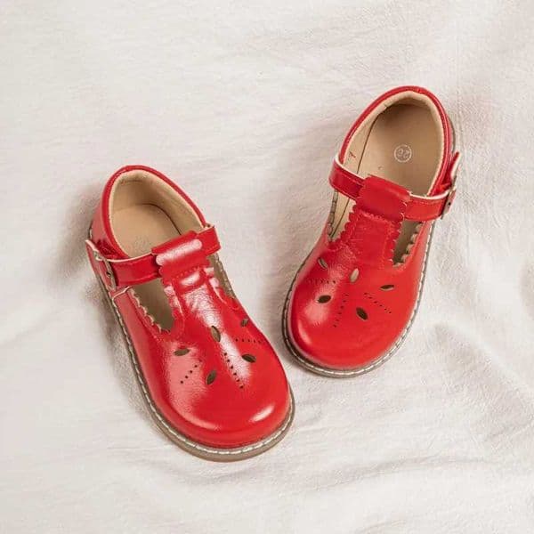 Classic Little Girls T-strap Flat Shoes Fashion Trend Children Leather Shoes Simple Hollow-out Kids Causal Shoes Versatile SoftL260513TZQS9ZDB