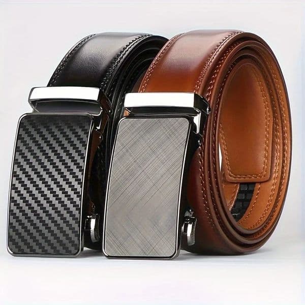 Men Automatic Second Layer Cowhide Leather Belts Leisure Fashion Ratchet for Pants Waistband For ner 260513