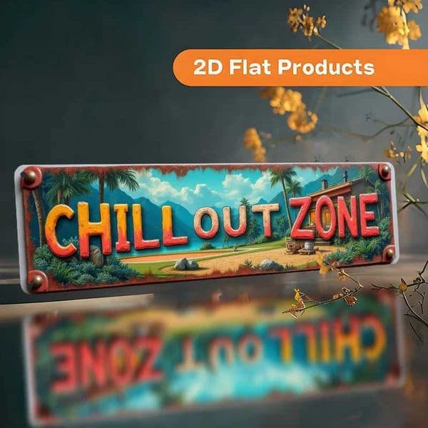 HD Tin Sign Chill Out Zone Tropical Retro Metal Wall Art Rustic Relaxation Home Decor Sign C260514