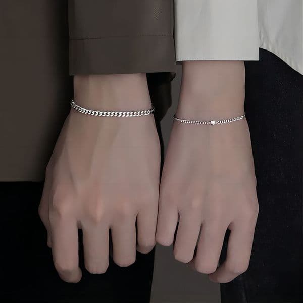 hit product Amazon New Heart Exquisite Cuban Chain Bracelet Fashion Commuter Jewelry Women's Gift