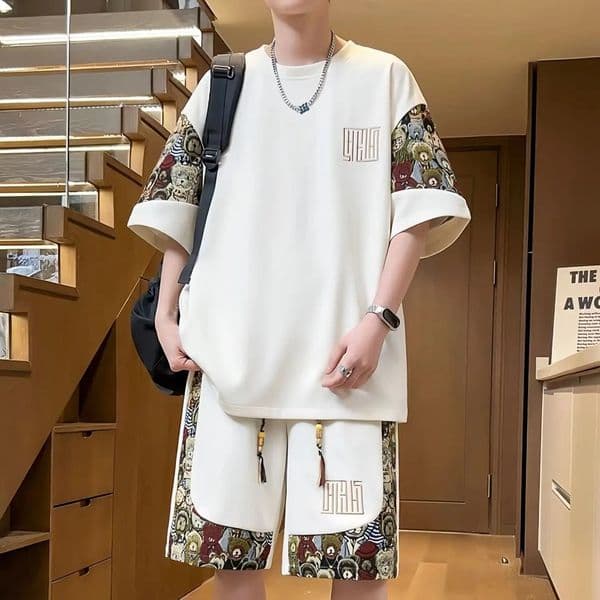 T-shirts shorts 2026 summer fashion Sportswear shirts Mens Casual Sets Male Fashion shirts and shorts full size M-5XL 260511