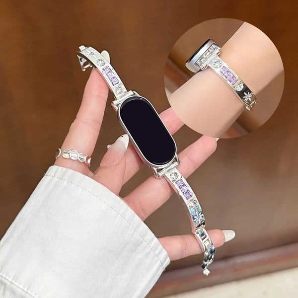 Sparkling Diamond Starry Strap for Xiai B0 8/9 Pro Wens Strap for Redmi Watch 6 5 4 Universal 18/20/22mmJ260514