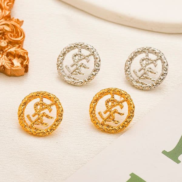 High Quality Stainless Steel Design Ear Stud Earrings Letter Earring Fashion Womens Elegance Wedding