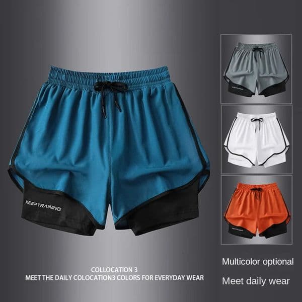S5XL Sports Three Piece Pants Summer Anti Double layered Shorts for Men and Women Couples Ru 260513