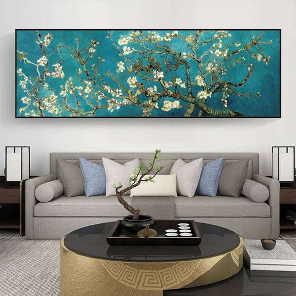 Van Gogh Famous Almond Blossom Oil Painting Reproduction Poster And Prints Canvas Wall Art Flower Picture Decor For Living Room W260515