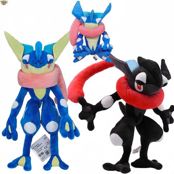 Black Greninja Plush Toy Pokemon Peluche Greninja Froakie Evolution Frog Ninja Plushies Image Stuffed Doll Xmas Gifts for Kids L260515BRSX