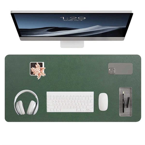 Double-Sided Vintage PU Desk Mat Waterproof Non-Slip Pad for Home OfficeGaming WritingDirt-Proof Leather Workspace Protector L260515
