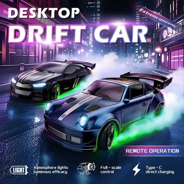 1 64 Desktop Drift Car Four-Wheel Drive Full Proportion Mini Racing Toy With Rechargeable Battery Childrens Holiday Gift L260515JL3T