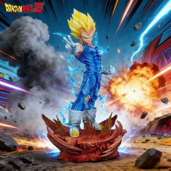 31.5cm/12.4in Anime Dragon Ball Figure Majin Vegeta Action Figures Pvc Statue Desktop Ornamen Collection Model Toys Gifts 26Y0515