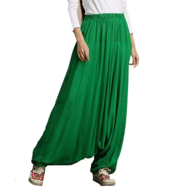 Women Summer Harem Pants Casual Cotton Solid Elastic Waist Wide Leg Bottoms loose long trousers 13 colors 260515