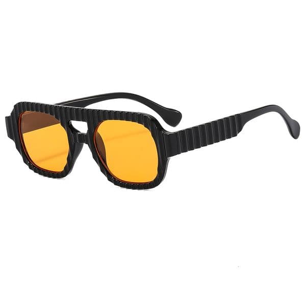 High Quality Vertical Striped Double-Beam Retro Sunglasses for Women, High-End Ins Glasses, Fashionable Sun Protection Eyewear