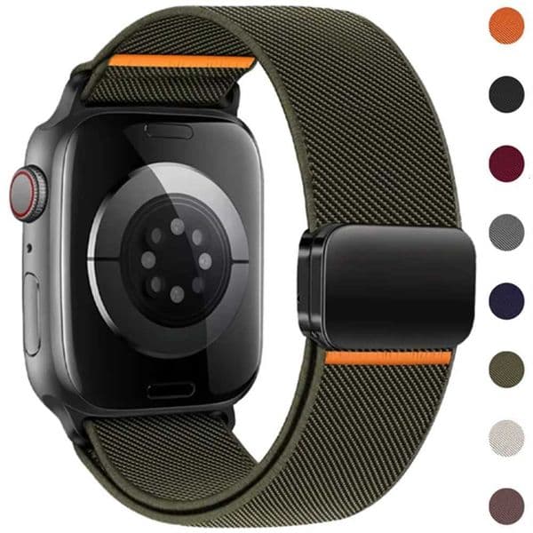 Nylon Loop Strap for Watch Band 46mm 40mm 44mm 45mm 42mm 41mm Magnetic Belt Bracelet for IWatch Ultra 49mm 8/9/7/6/SE/5/4 X260514