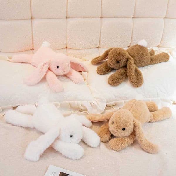 45cm Cute Loppy Eared Rabbit Plush Doll Kawaii Soft Plush Bunny Rabbit Plush Toys Stuffed Animal Pillow Appease Toy Kids GiftsJ260515