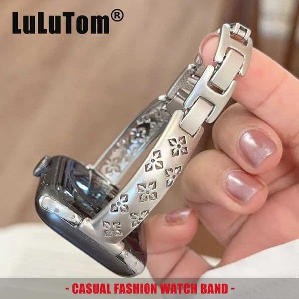 Hollow Out Flower Bracelet Band for Watch 11 10 9 8 7 6 SE 5 Ultra 2 Copper Strap Iwatch Series 38 40 41 42 44 45 46 49mm X260514